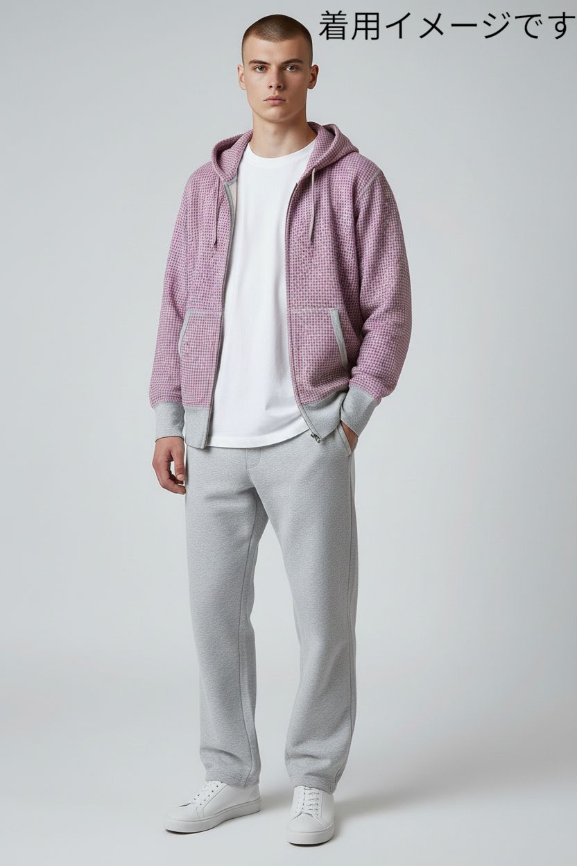 swag punkandyo old uniqlo パーカー OLD UNIQLO Double Zip Hoodie Men's M Pink Gray Vintage y2k