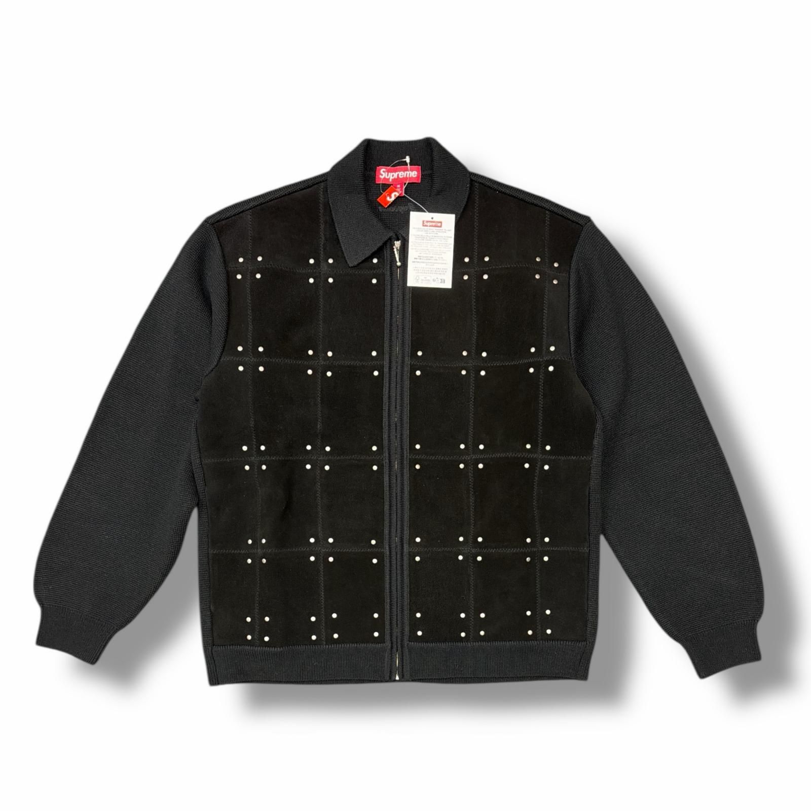 未使用 Supreme 25AW Studded Suede Zip Up Cardigan スタッズスエード 