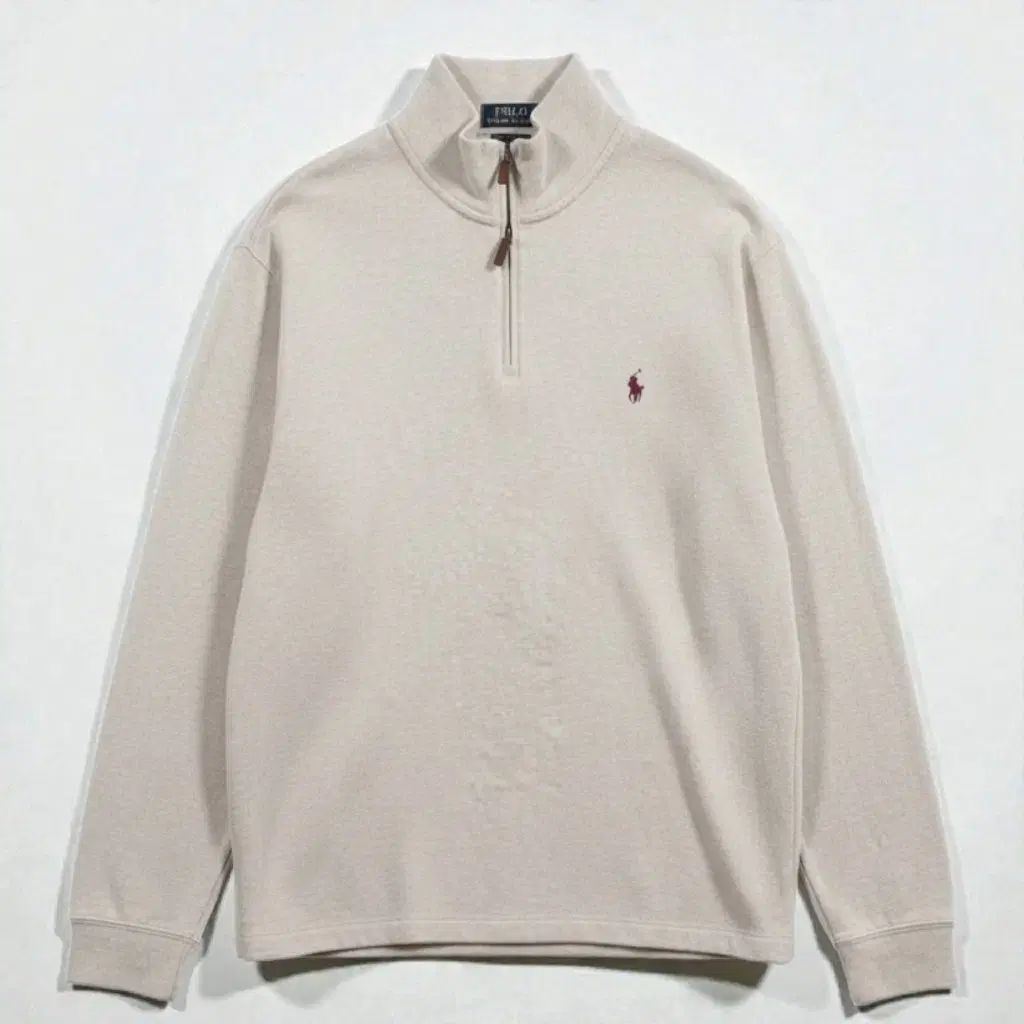 105)POLO ポロ ラルフローレン ハーフジップアップ ニット ベージュ