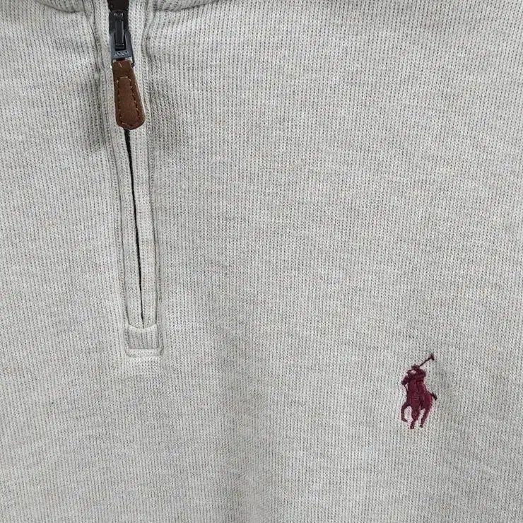 105)POLO ポロ ラルフローレン ハーフジップアップ ニット ベージュ