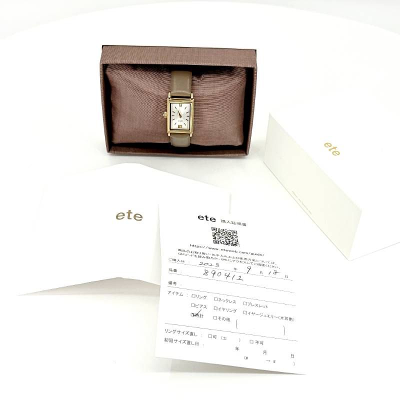美品・箱付き】ete エテ／レディース 腕時計 89041／クォーツ／GP