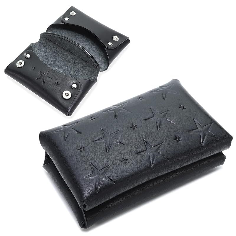 新着商品】マルチケース ダブルポケット スタースタンプ ブラック