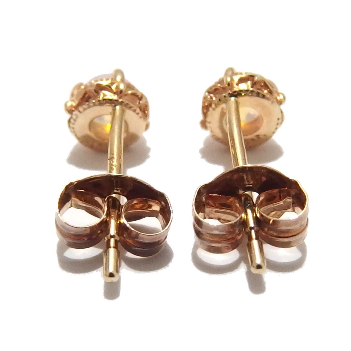 ☆agete K10 オパール ピアス 10103112071 ゴールド アガット☆ - メルカリ