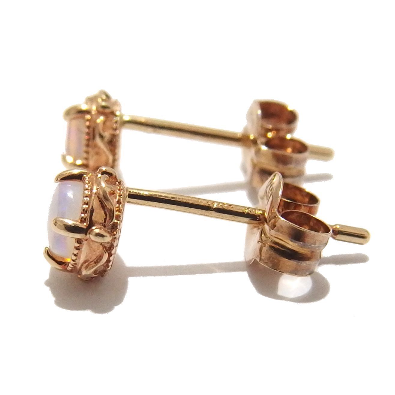 ☆agete K10 オパール ピアス 10103112071 ゴールド アガット☆ - メルカリ