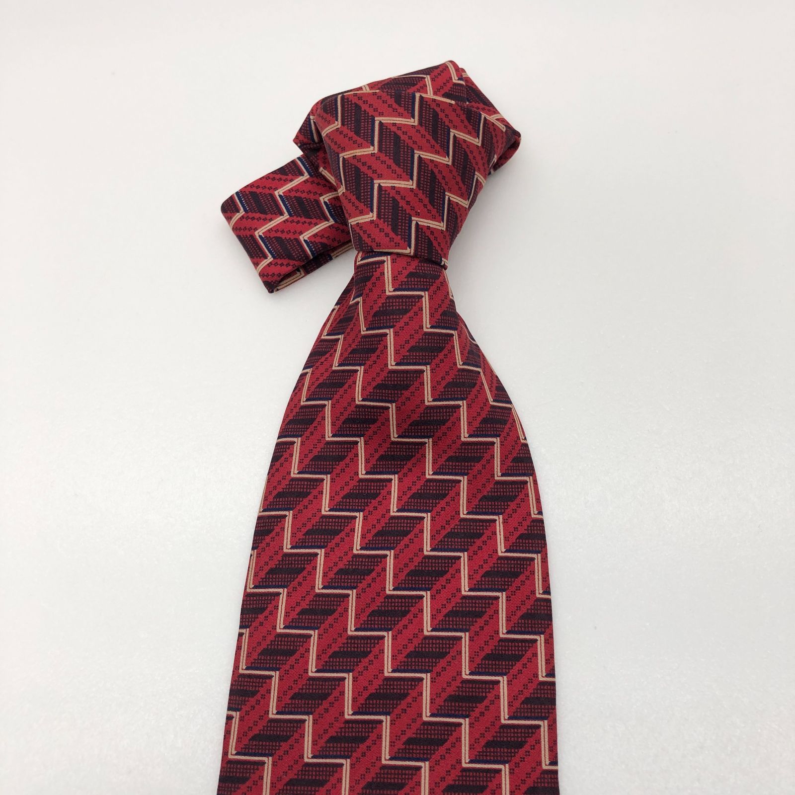 Christian Dior ネクタイ シルク 絹 レッド 赤 クリスチャンディオール