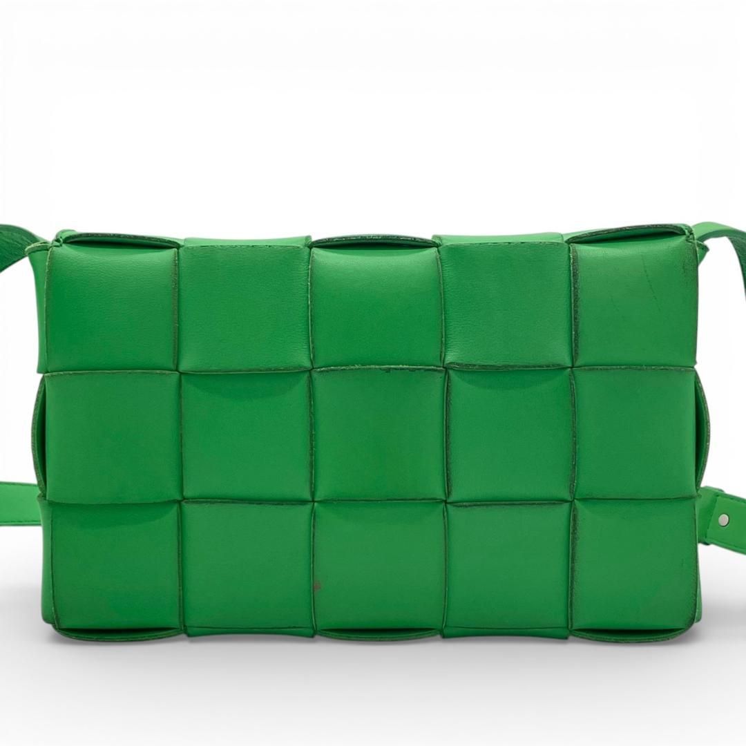 超極美品】ボッテガ イントレチャート カセット グリーン ショルダー