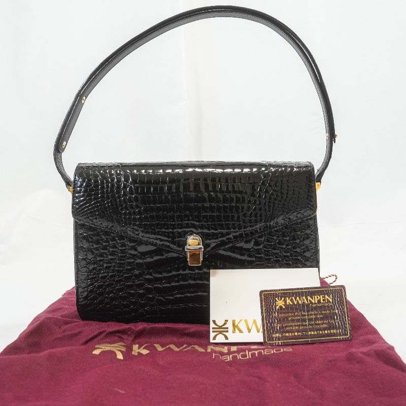 KWANPEN クワンペン クロコダイル 2way ショルダーバッグ ハンドバッグ