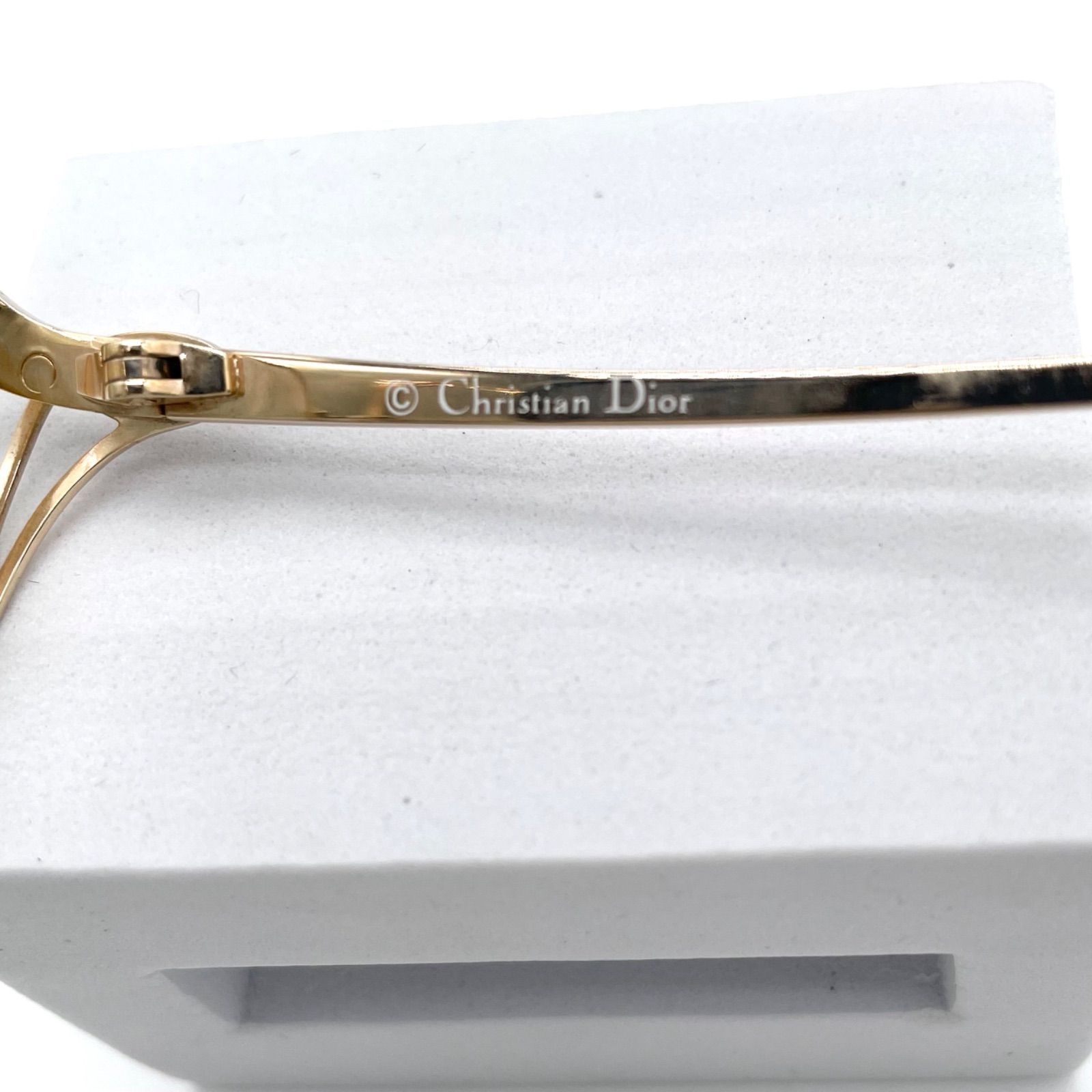 Christian Dior Vintage メガネ ゴールド メガネケース付き Christian Dior クリスチャンディオール 眼鏡フレーム メガネ