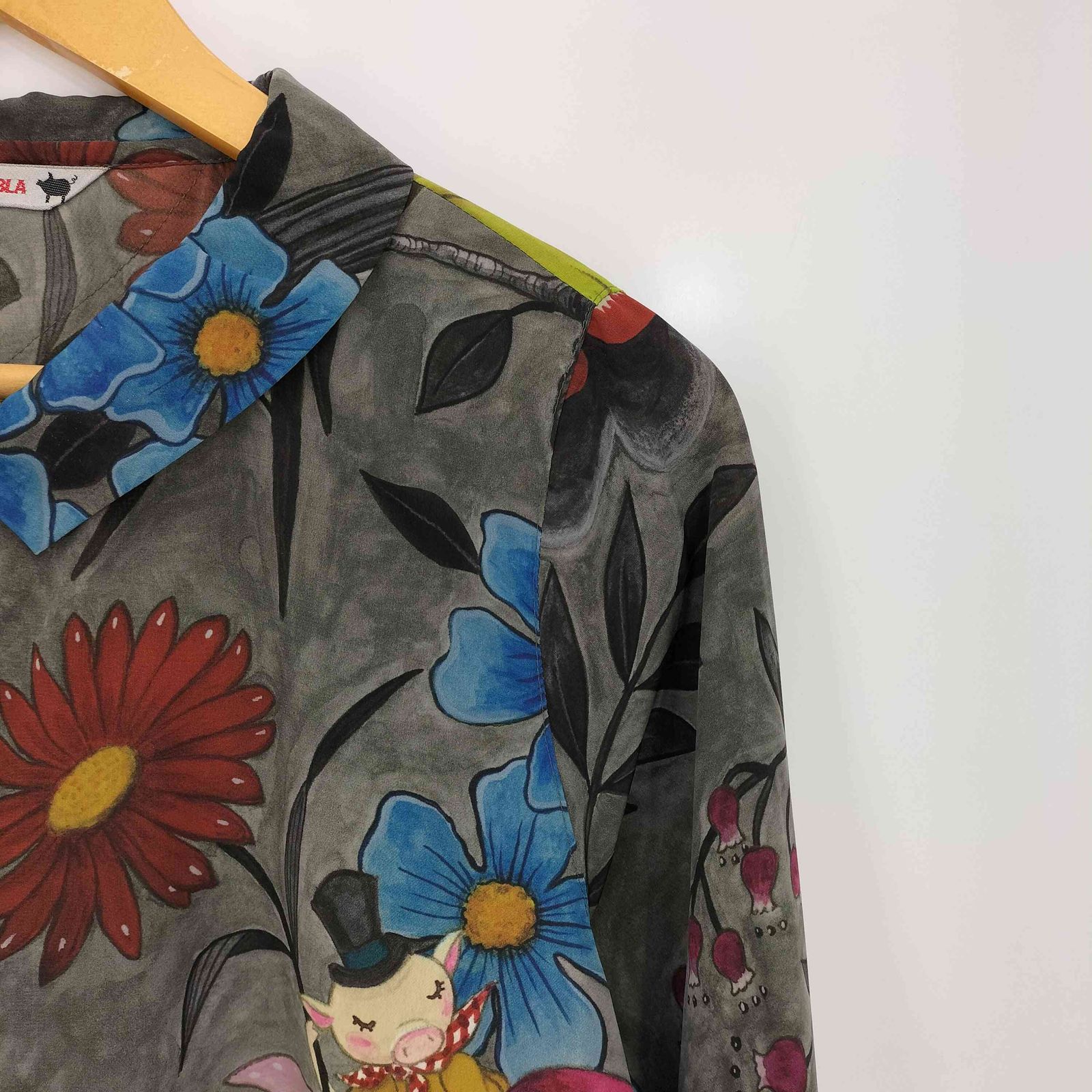 アルベロベロ OLLEBOREBLA オレボレブラ ブタさん おはな ラメ糸 全面