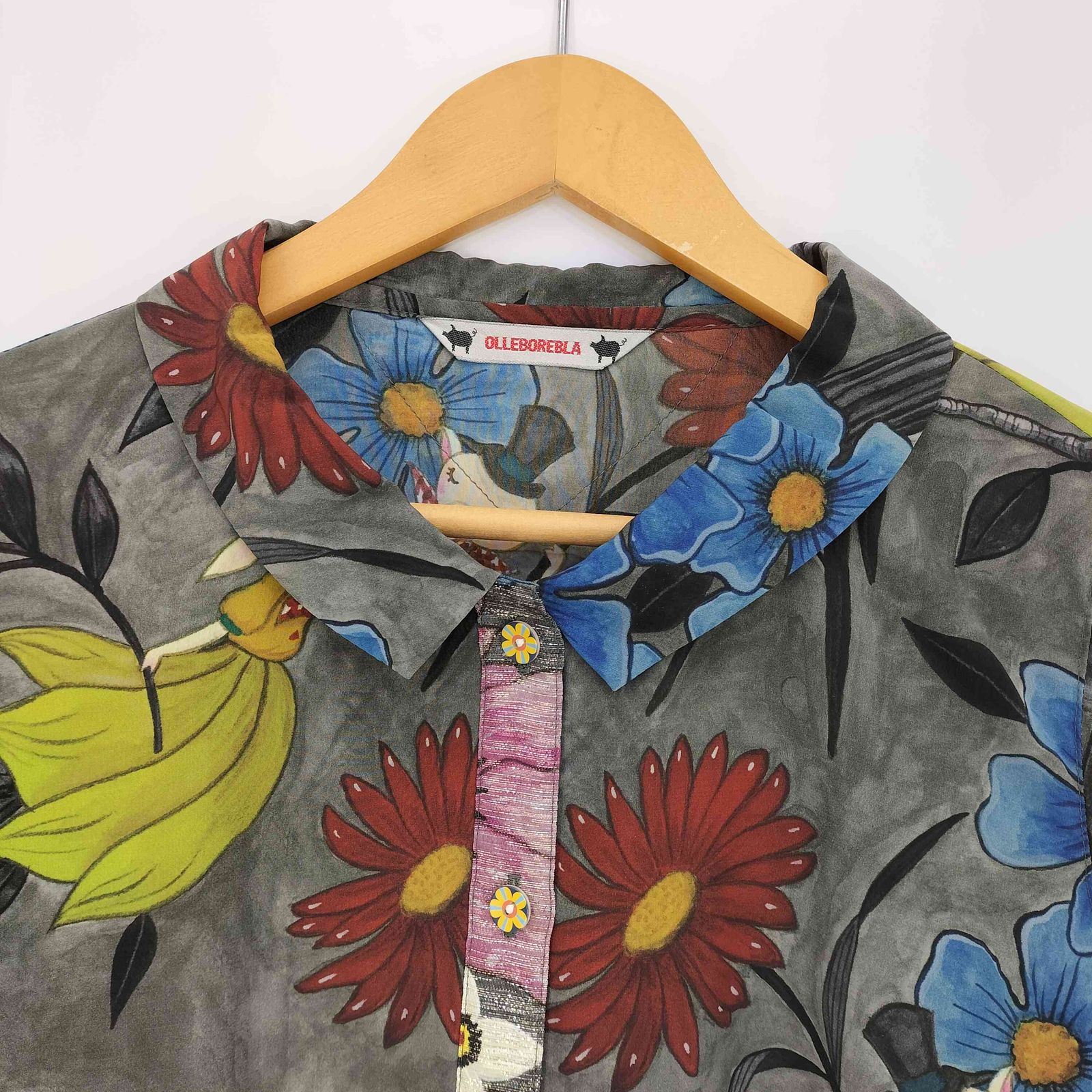 アルベロベロ OLLEBOREBLA オレボレブラ ブタさん おはな ラメ糸 全面