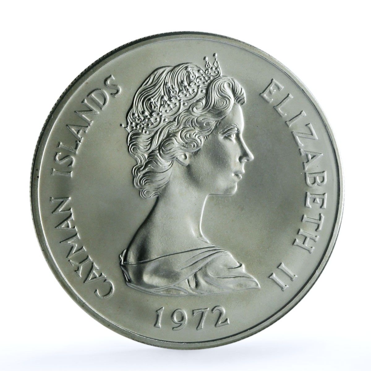 ケイマン諸島 25ドル エリザベス2世フィリップ結婚記念 MS 67 NGC銀貨