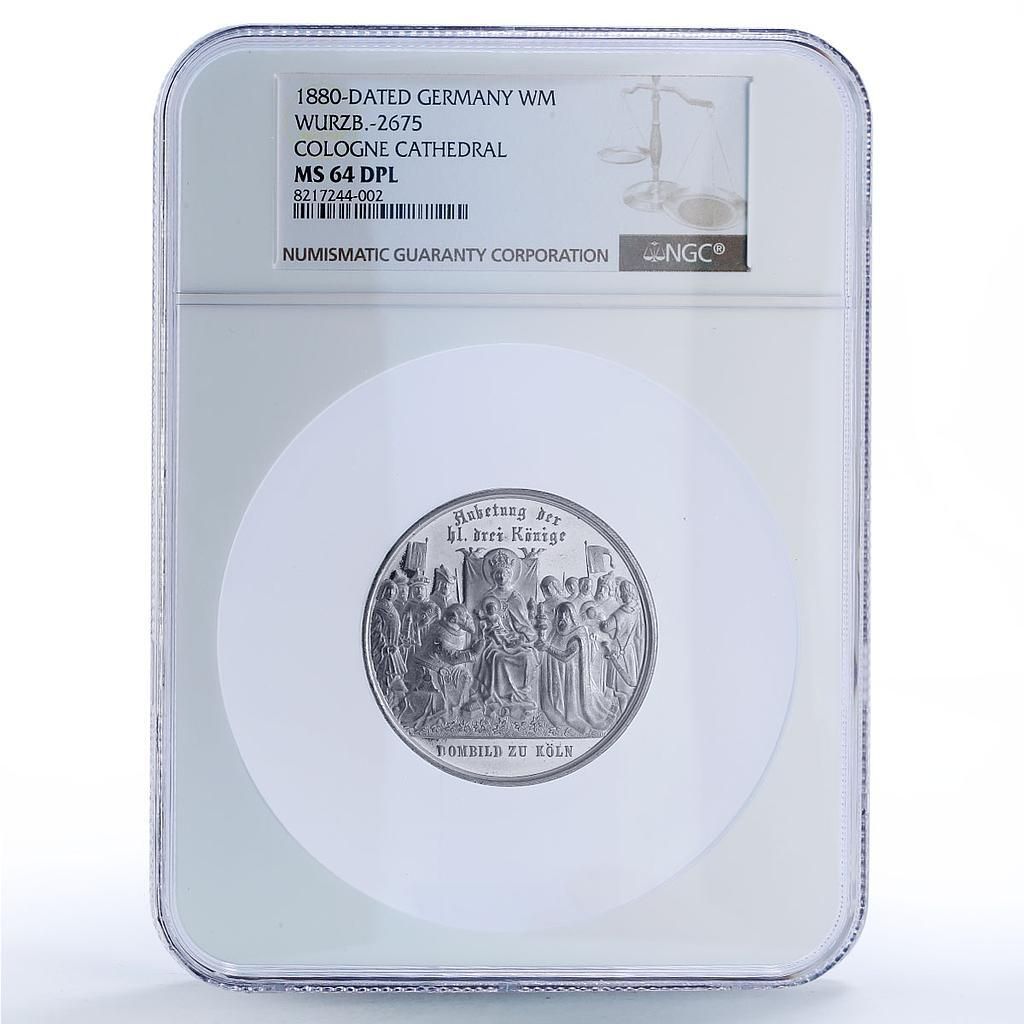 ドイツ プレシア ケルン大聖堂 歴史 建築 MS64 NGC WMメダル 1880