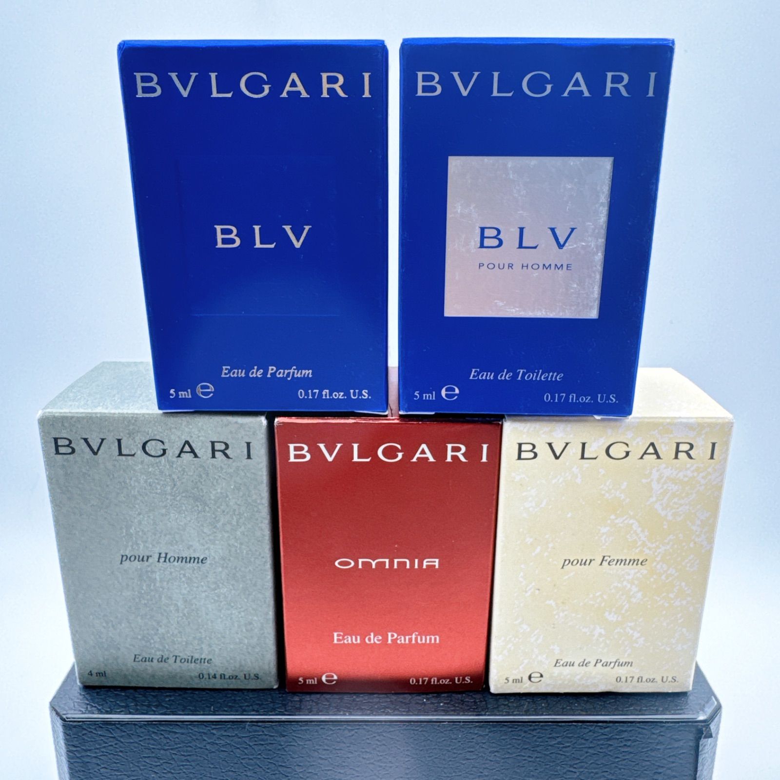 BVLGARI 香水 ミニボトル 5本セット 4ml〜5ml 箱付き BLV オムニア