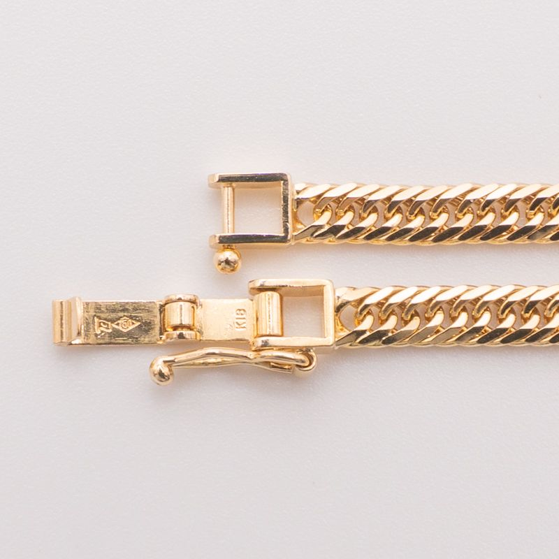 新品仕上げ中古】K18 18金 喜平ネックレス(8面WINカットトリプル) 50cm