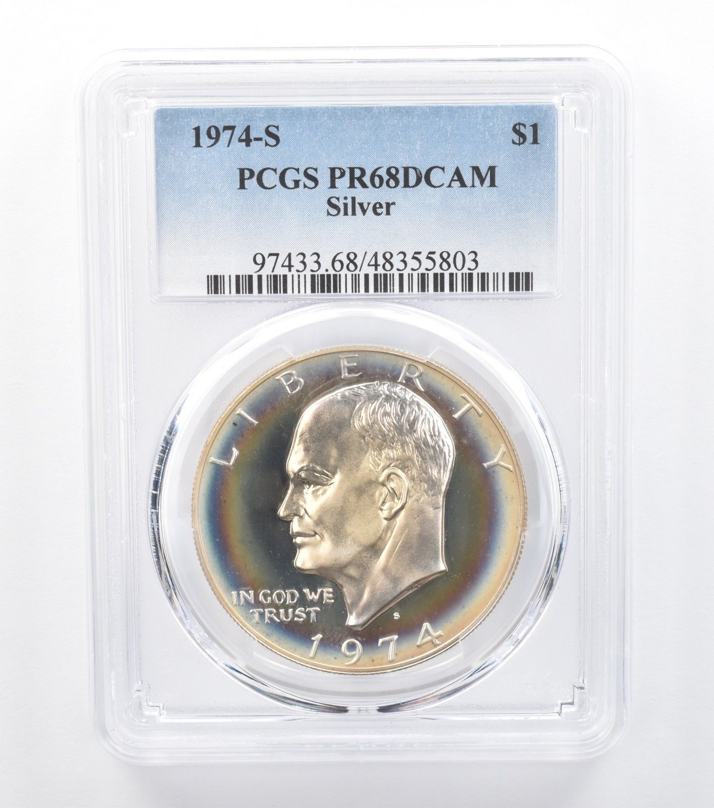 1974-S アイゼンハワー 1ドル シルバー PR68 DCAM PCGS ペリフェラル T