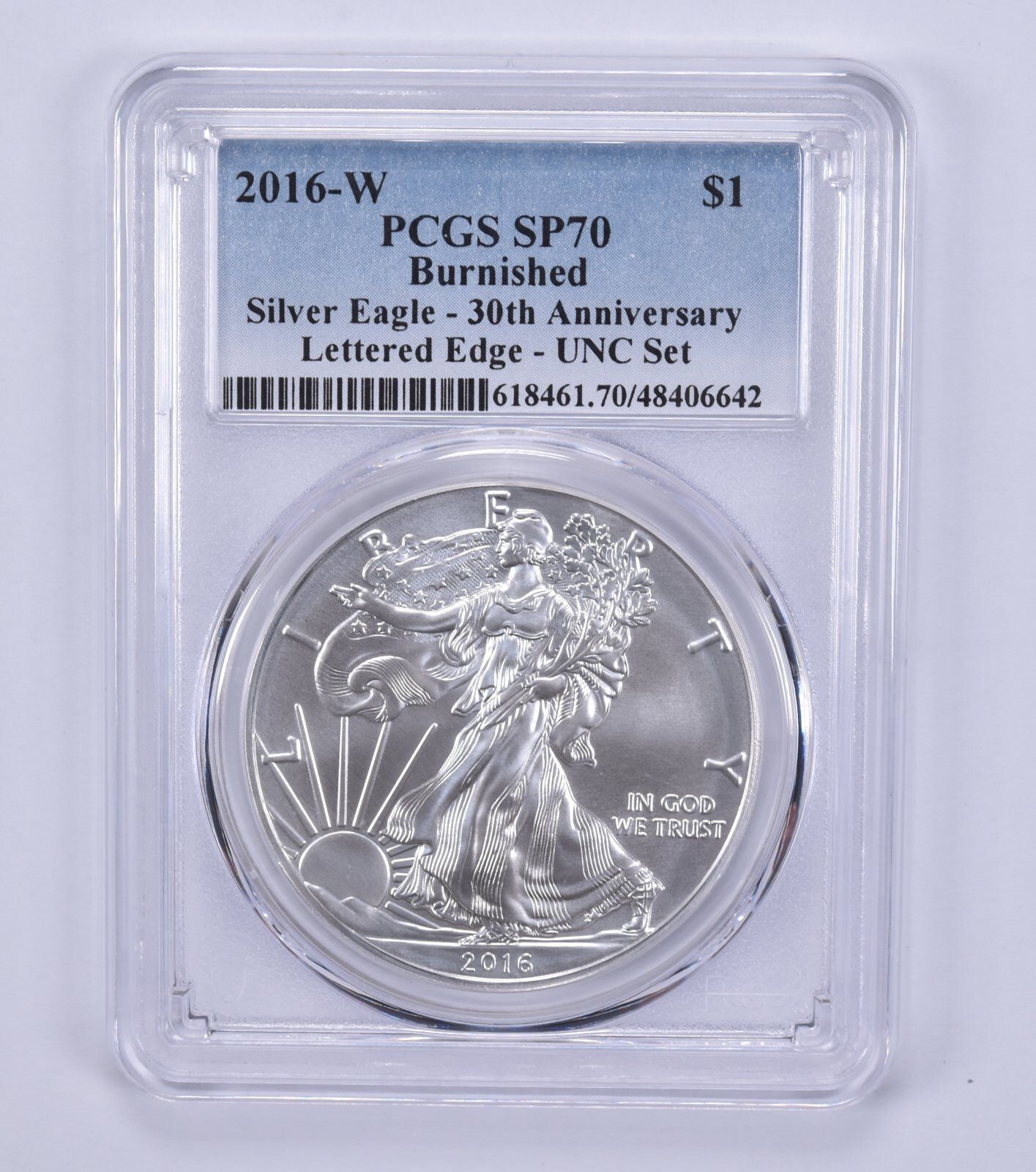 SP70 2016-W バーニッシュドシルバーイーグル アニュアルセット PCGS