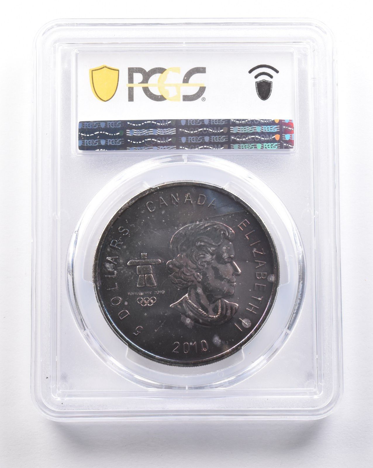 2010年 カナダ 5ドル銀貨 バンクーバーオリンピック ホッケー MS65