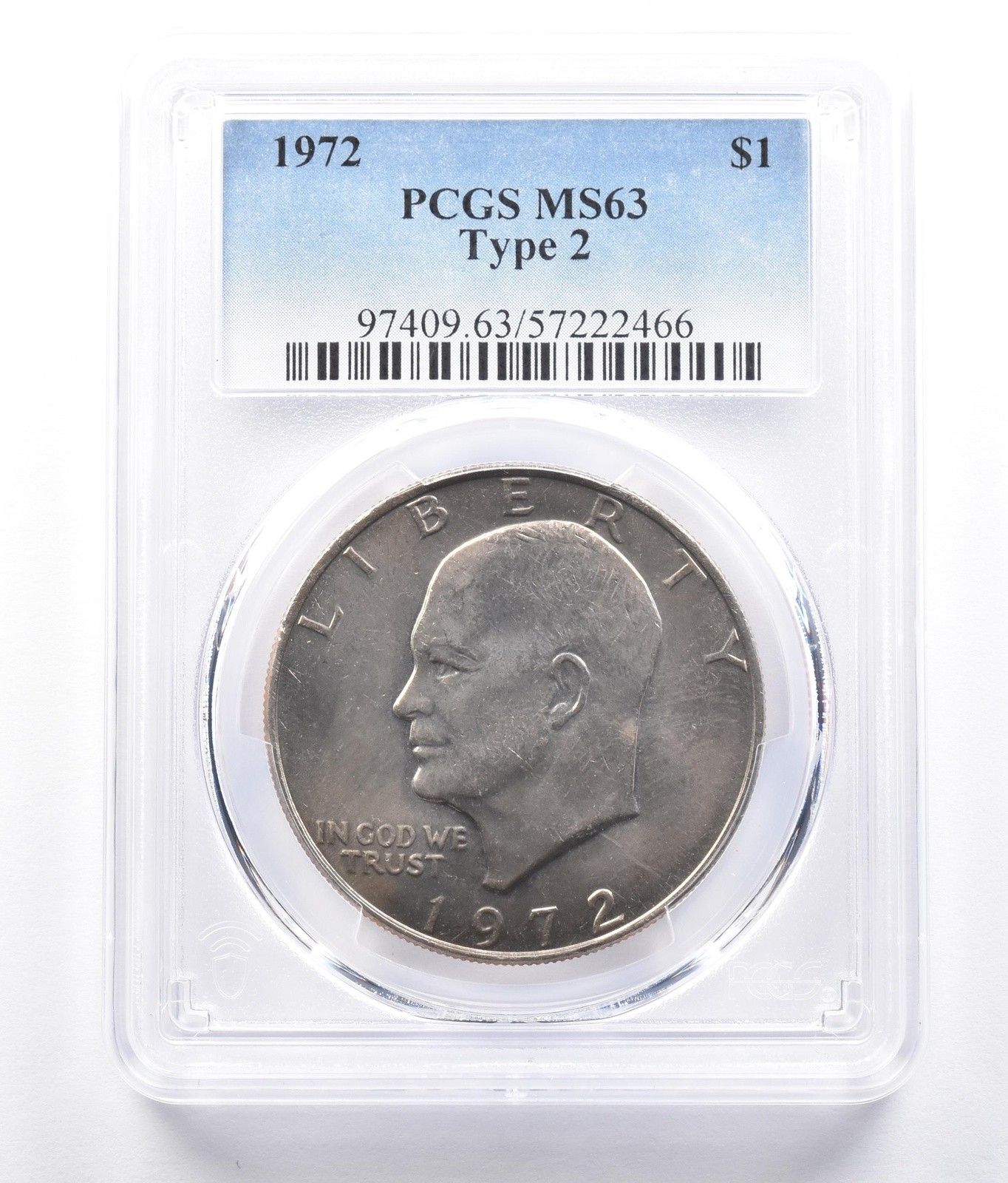 1972年 アイゼンハワー 1ドル タイプ2 MS63 PCGS *2680 - メルカリ