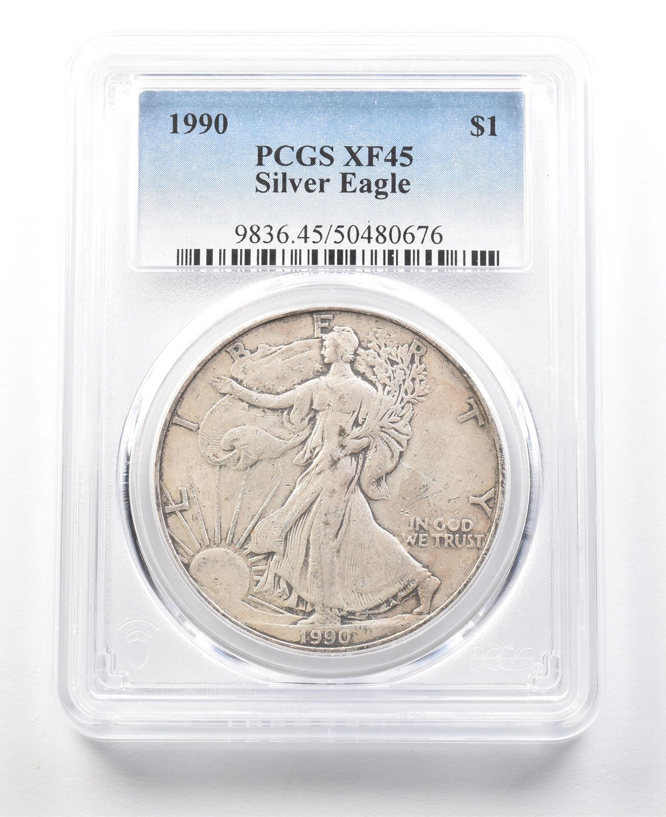 1990年 アメリカン シルバー イーグル XF45 PCGS ローボール *8049