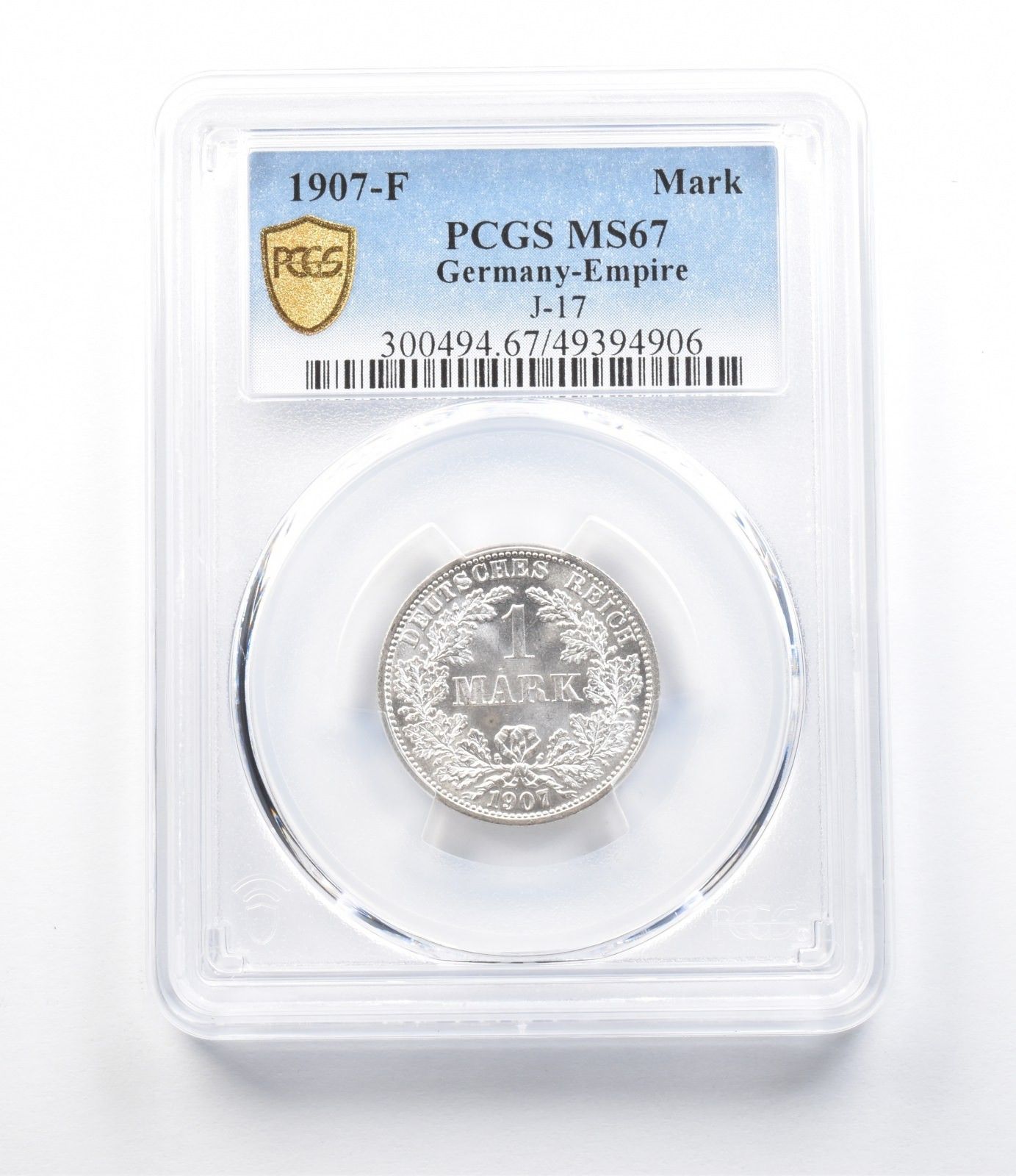1907-F ドイツ帝国マーク J-17 MS67 PCGS *4271 - メルカリ