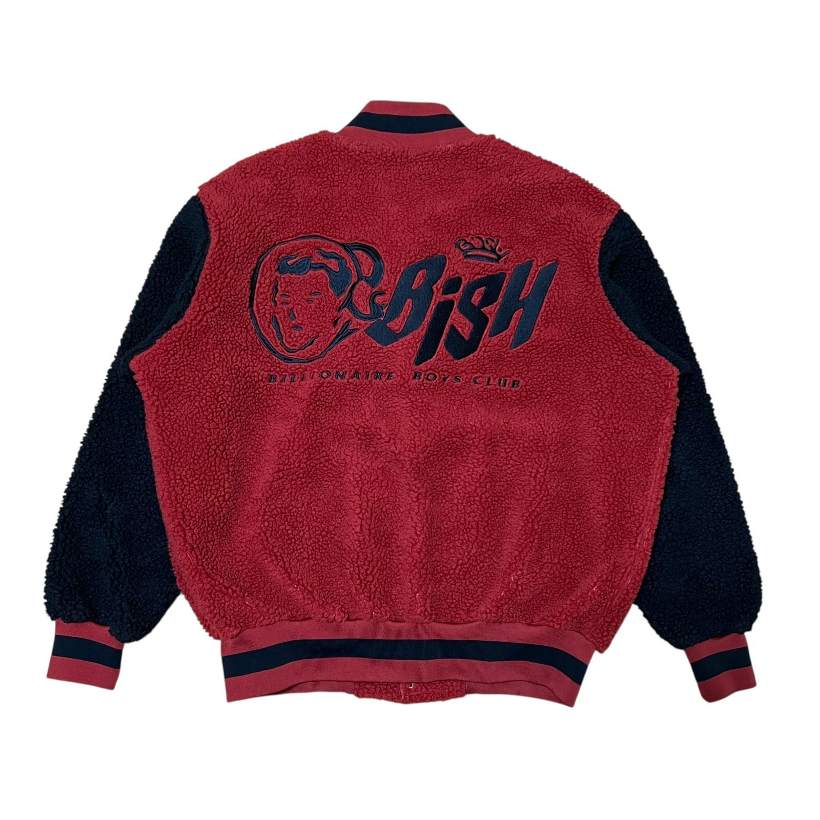BILLIONAIRE BOYS CLUB × BiSH ボアスタジャン レッド×ブラック M 