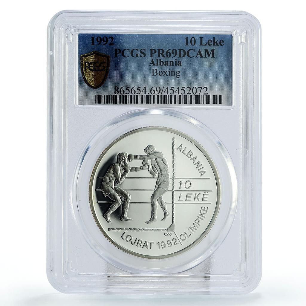 アルバニア 10レケ バルセロナオリンピック ボクシング PR69 PCGS 銀貨