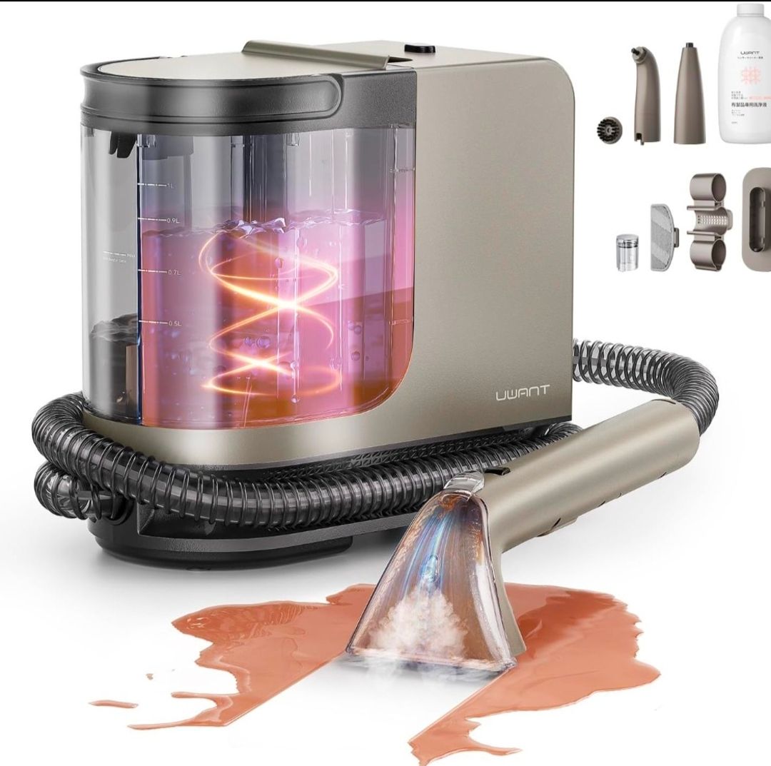 uwant高温リンサークリーナー 加熱式カーペットクリーナー100℃高温スチーム 2025年最新型】uwant 高温スチームクリーナー 100℃高温スチーム×60