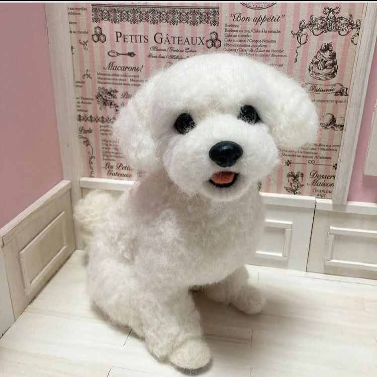羊毛フェルトオーダー 羊毛フェルト犬 - メルカリ
