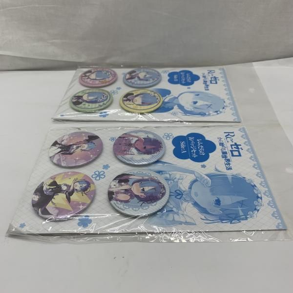 中古】未開)リゼロ レムだらけ缶バッジセット Side:A Side:B 2点