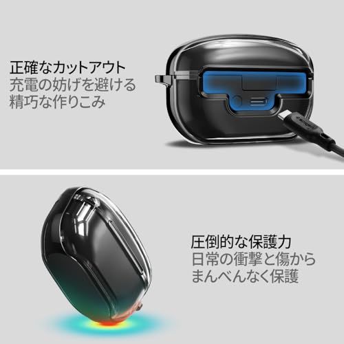 Spigen Sony WF-1000XM5 ケース 透明 クリア ワイヤレス充電 対応