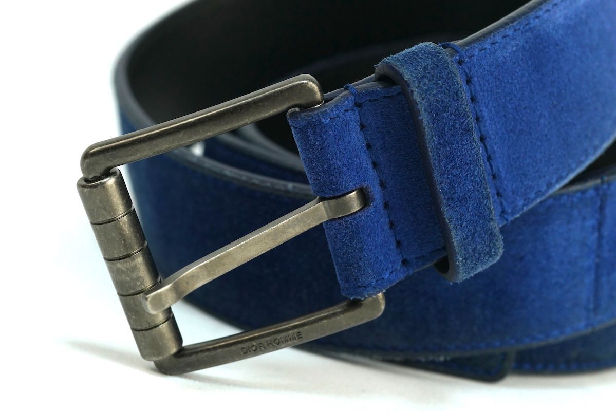DIOR HOMME ディオールオム Dバックル スエード ベルト 30mm 95サイズ