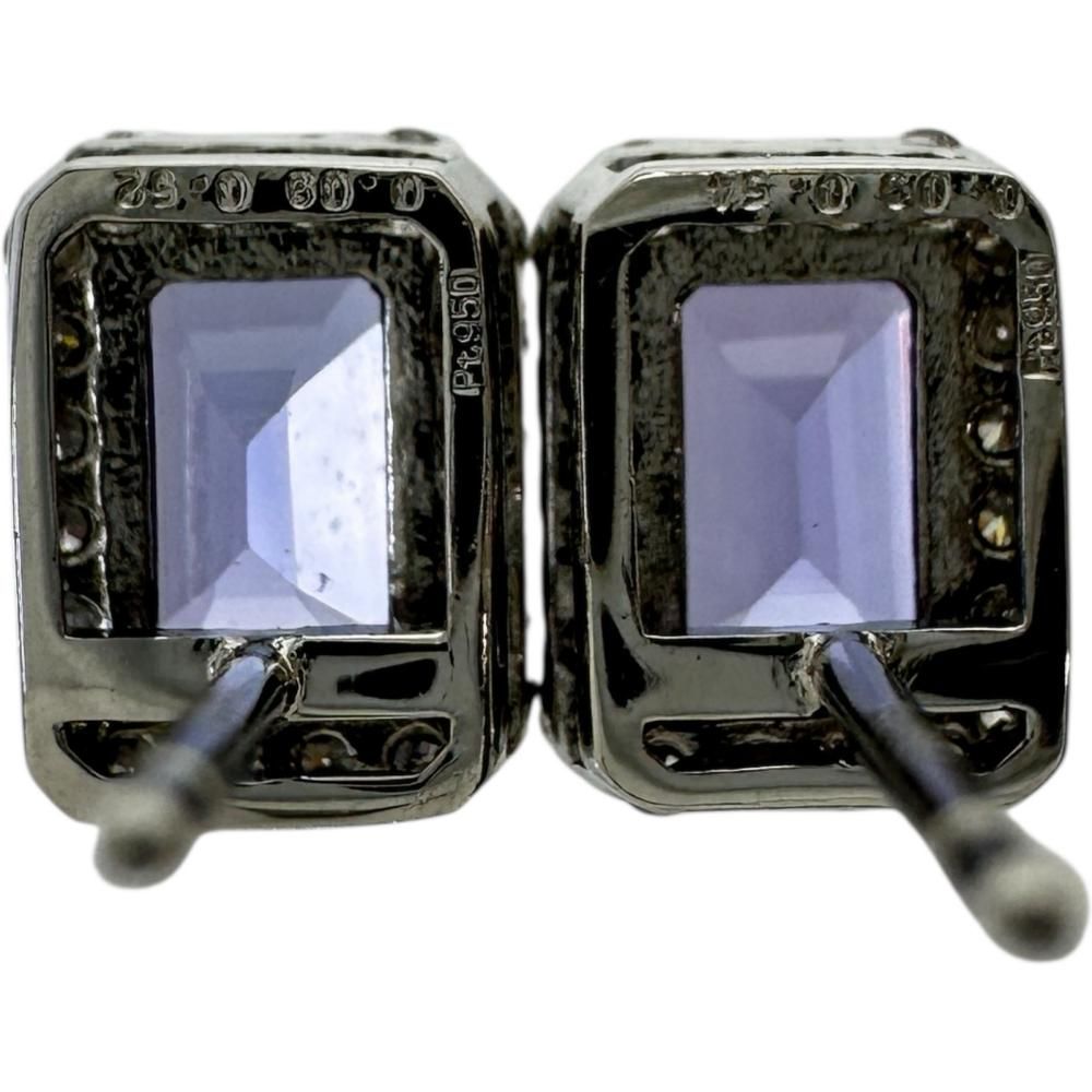 タンザナイト 0.52/0.54ct ダイヤモンド 0.09/0.09ct ピアス Pt950