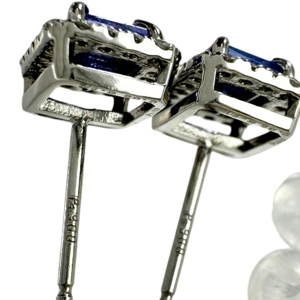 タンザナイト 0.52/0.54ct ダイヤモンド 0.09/0.09ct ピアス Pt950