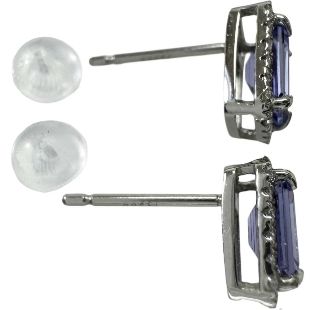 タンザナイト 0.52/0.54ct ダイヤモンド 0.09/0.09ct ピアス Pt950