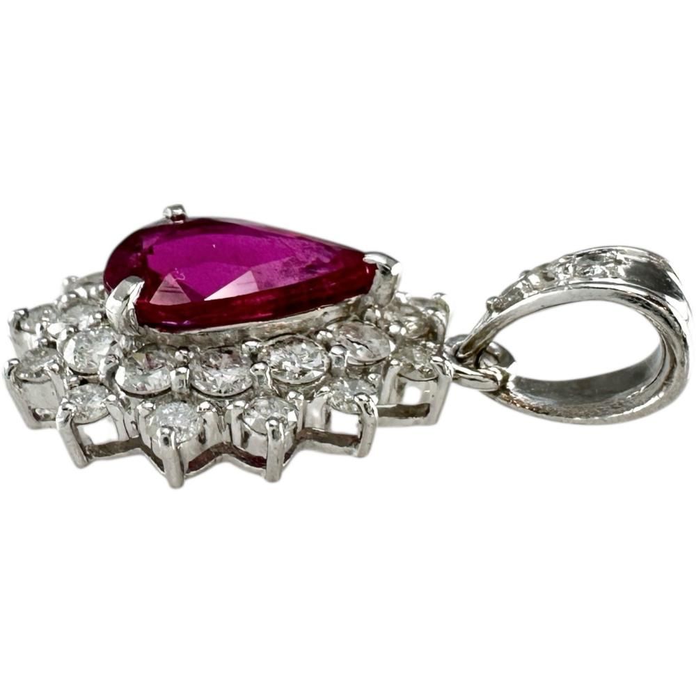 ルベライト 1.58ct ダイヤモンド 0.91ct ペンダントトップ Pt900