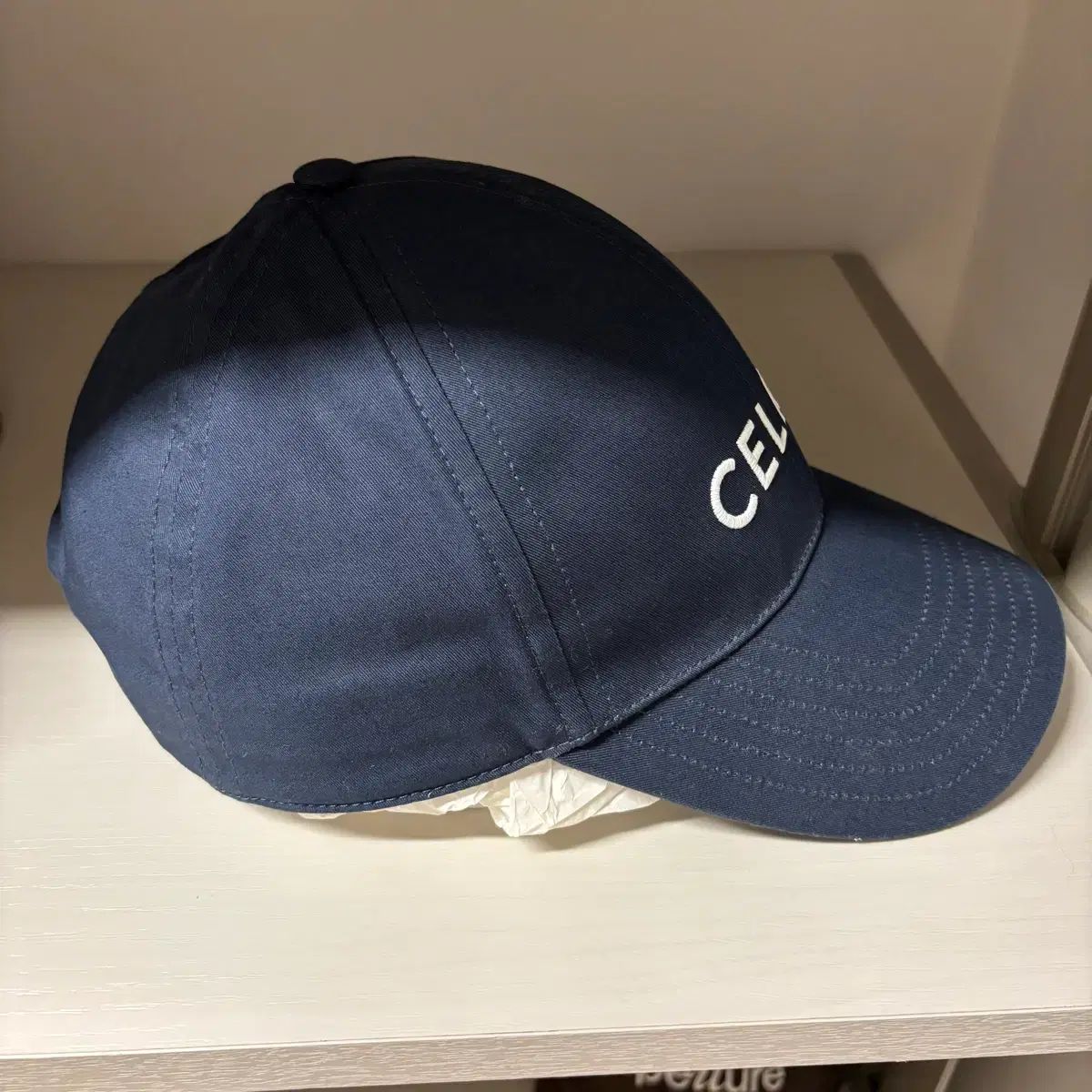 正規品 新世界デパート購入 セリーヌ ベースボールキャップ ネイビー M