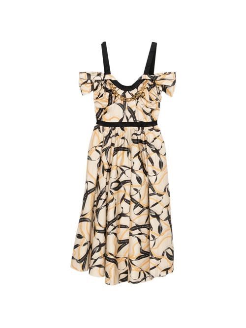 ELISABETTA FRANCHI エリザベッタフランキ プリントコットンミディ