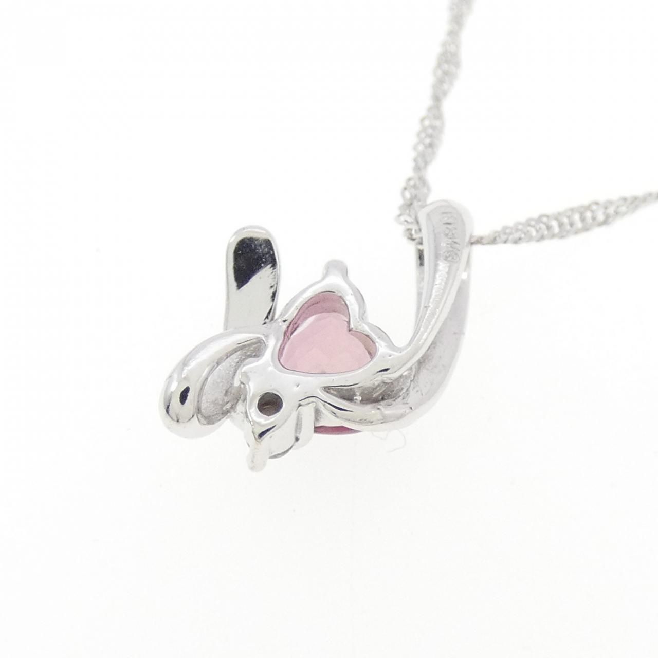 K18WG ハート トルマリン ネックレス - メルカリ