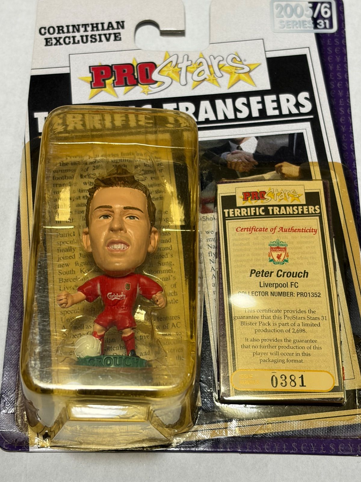 サッカー】プロスターズ シリーズ31 ピータークラウチ リヴァプール