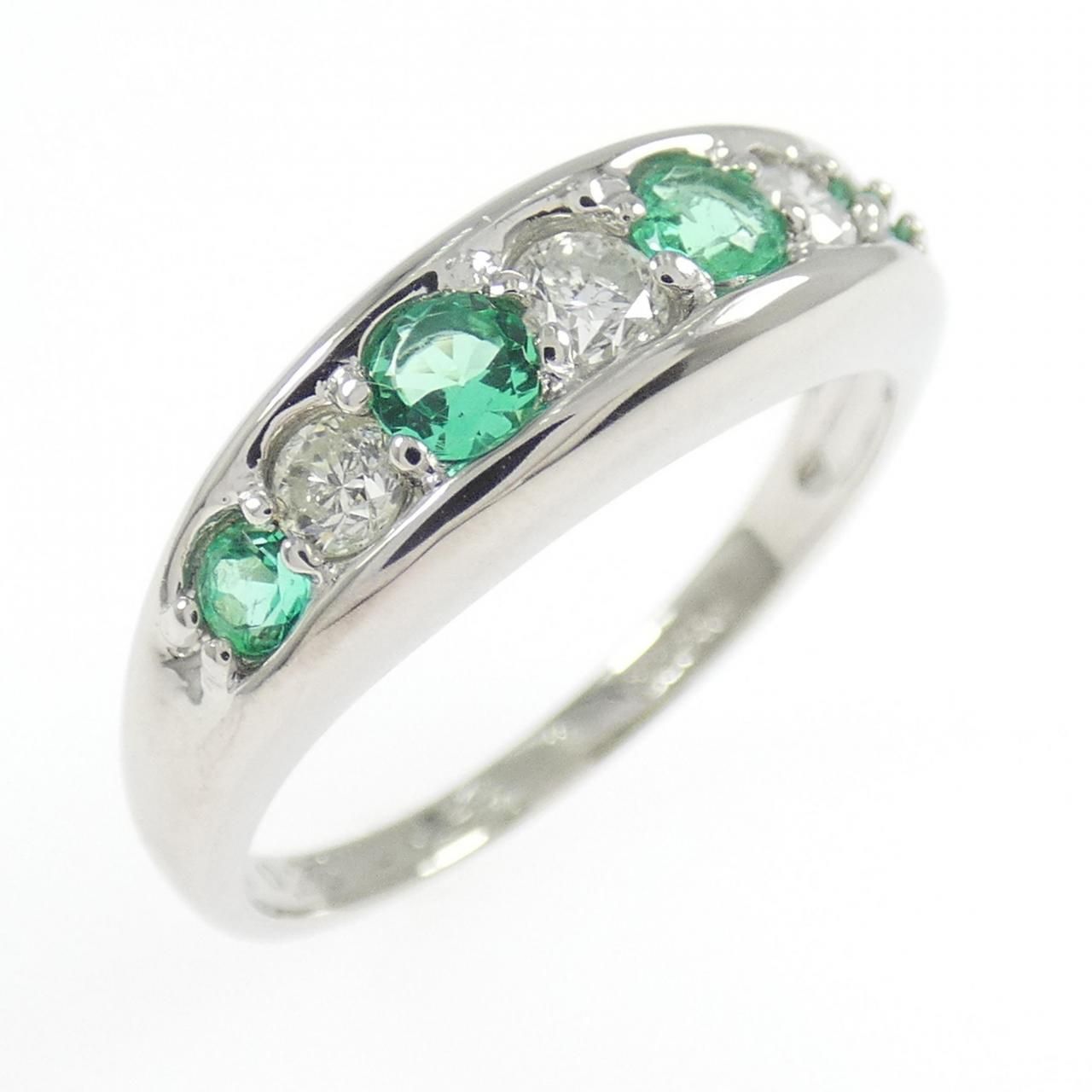 PT900 エメラルド リング 0.28CT - メルカリ