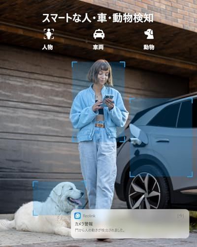 Reolink 防犯カメラ PoE給電 500万画質 監視カメラ 屋外 ONVIF対応 AI