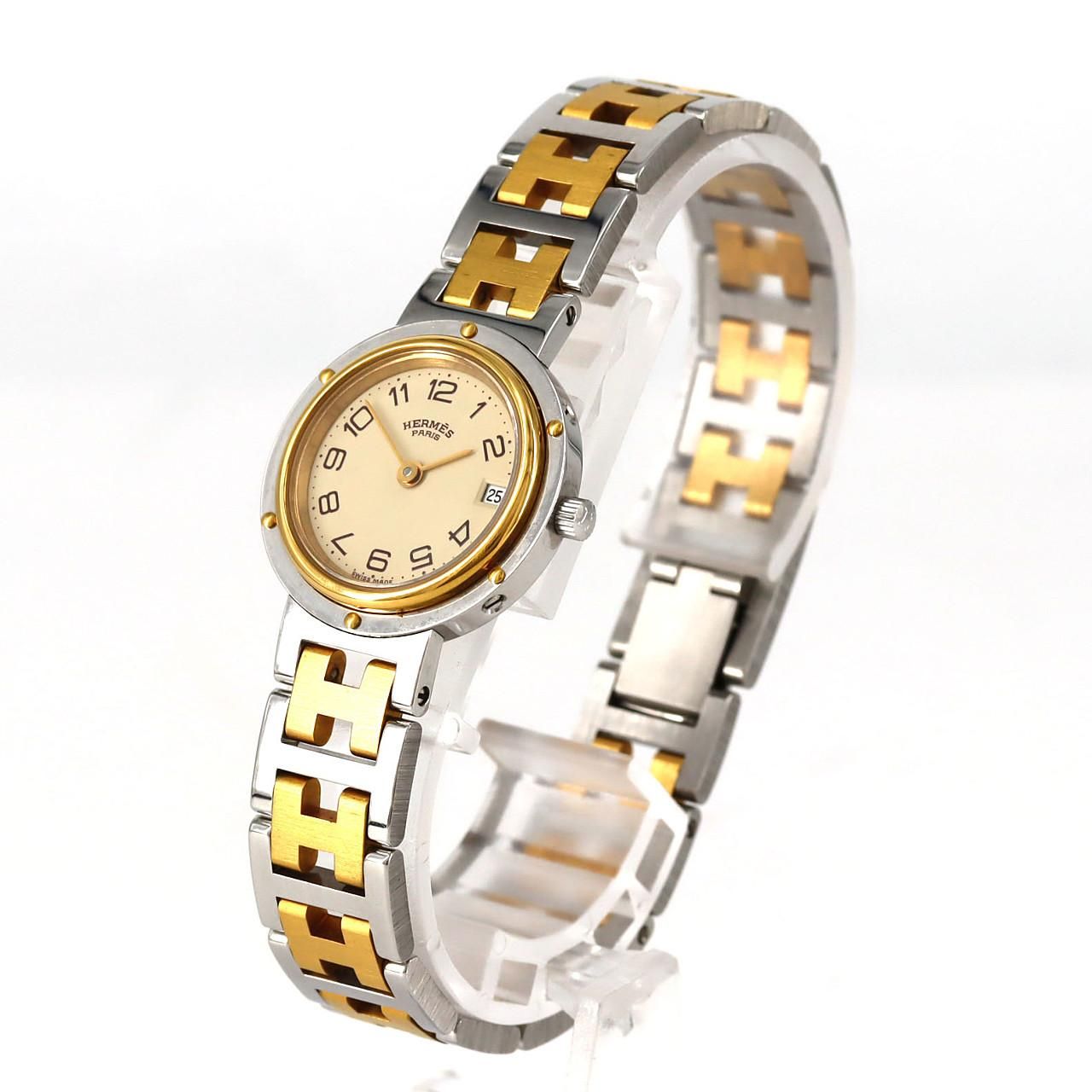 ノーメンテナンス特価】エルメス クリッパー コンビ SSxYG クォーツ