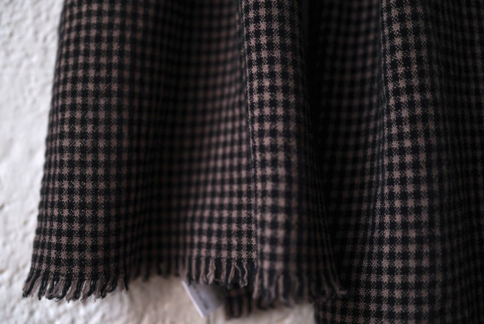 美品☆ファリエロ サルティ カシミヤ シルク 正方形 大判ストール 千鳥格子 Zanina 千鳥格子ウールカシミヤハウンドトゥースチェックストール