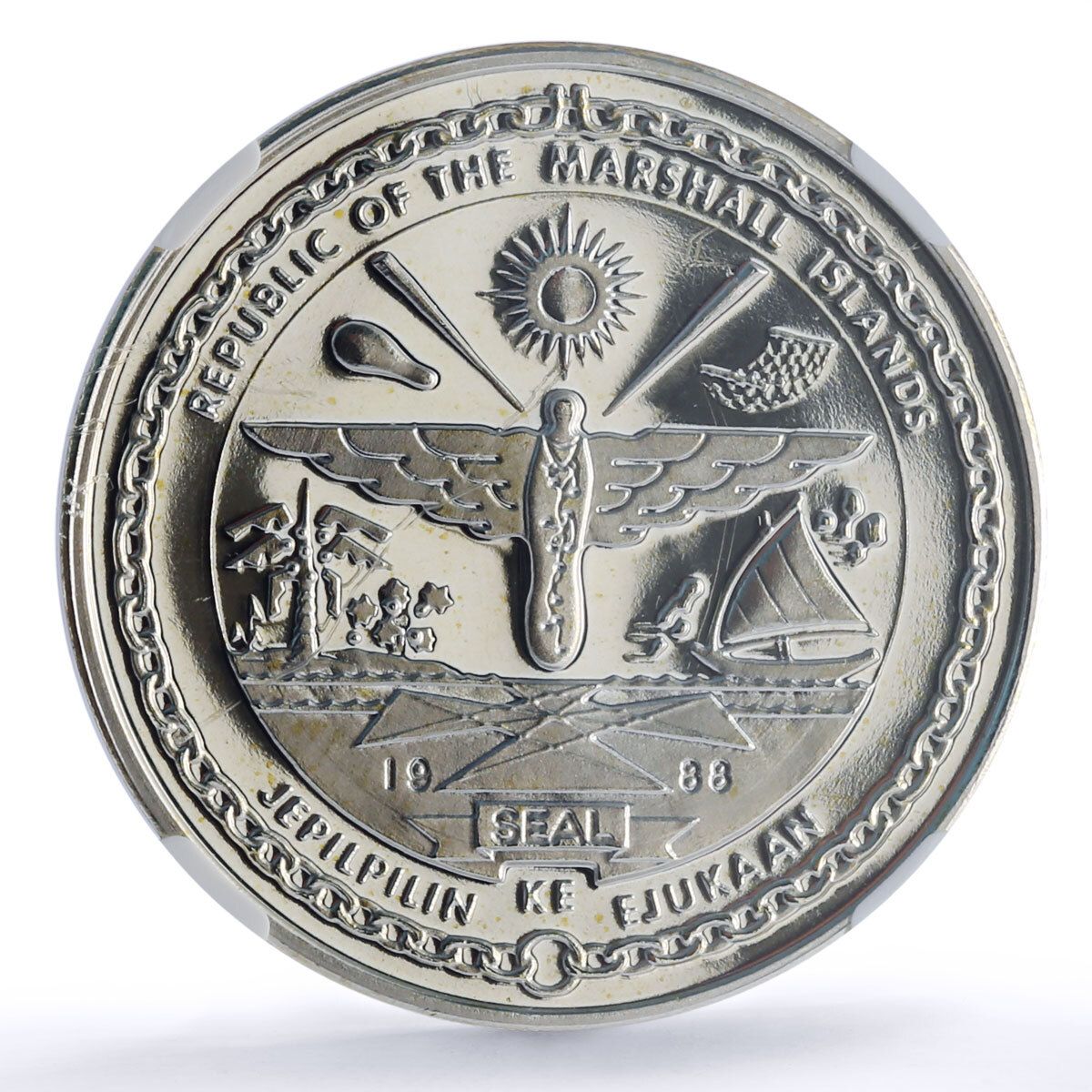 マーシャル諸島 25ドル グレッグ・ルーガニス ジャックナイフ PF68 NGC