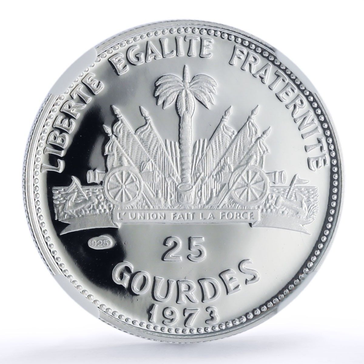 ハイチ 25グールド サッカーワールドカップ ドイツ 74 PF70 NGC銀貨