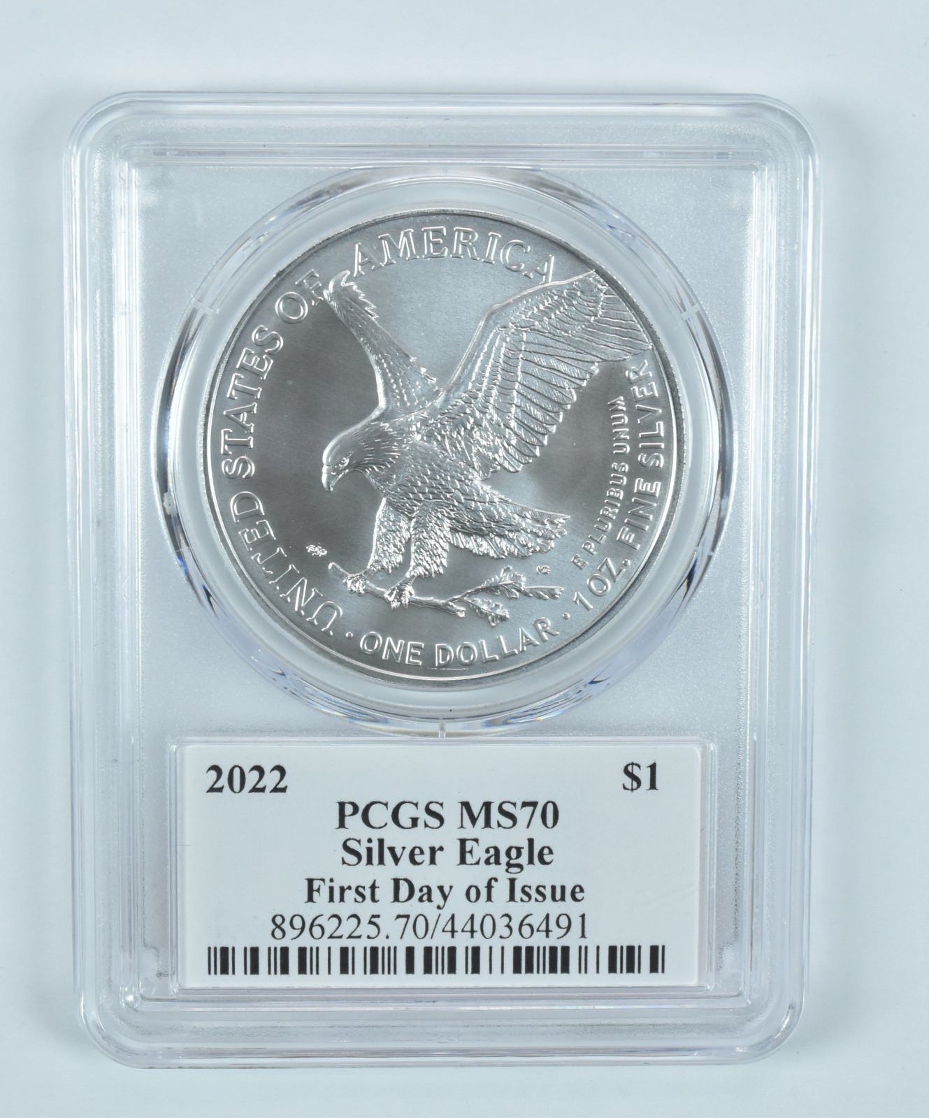 2022年 アメリカン シルバー イーグル ジム・ピード FDOI MS70 PCGS