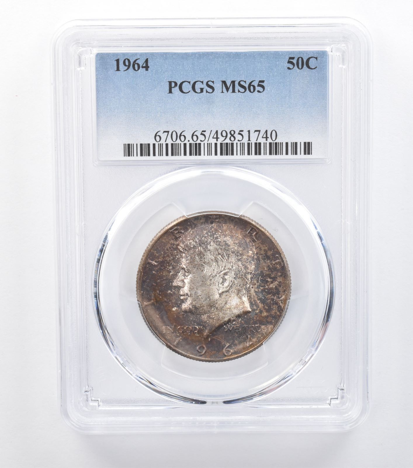 1964年 ケネディ ハーフダラー MS65 PCGS Beautifully Td *7732 - メルカリ