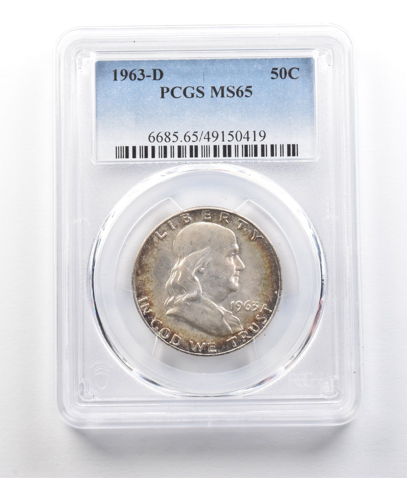 1963-D フランクリン ハーフダラー MS65 PCGS *9380 - メルカリ