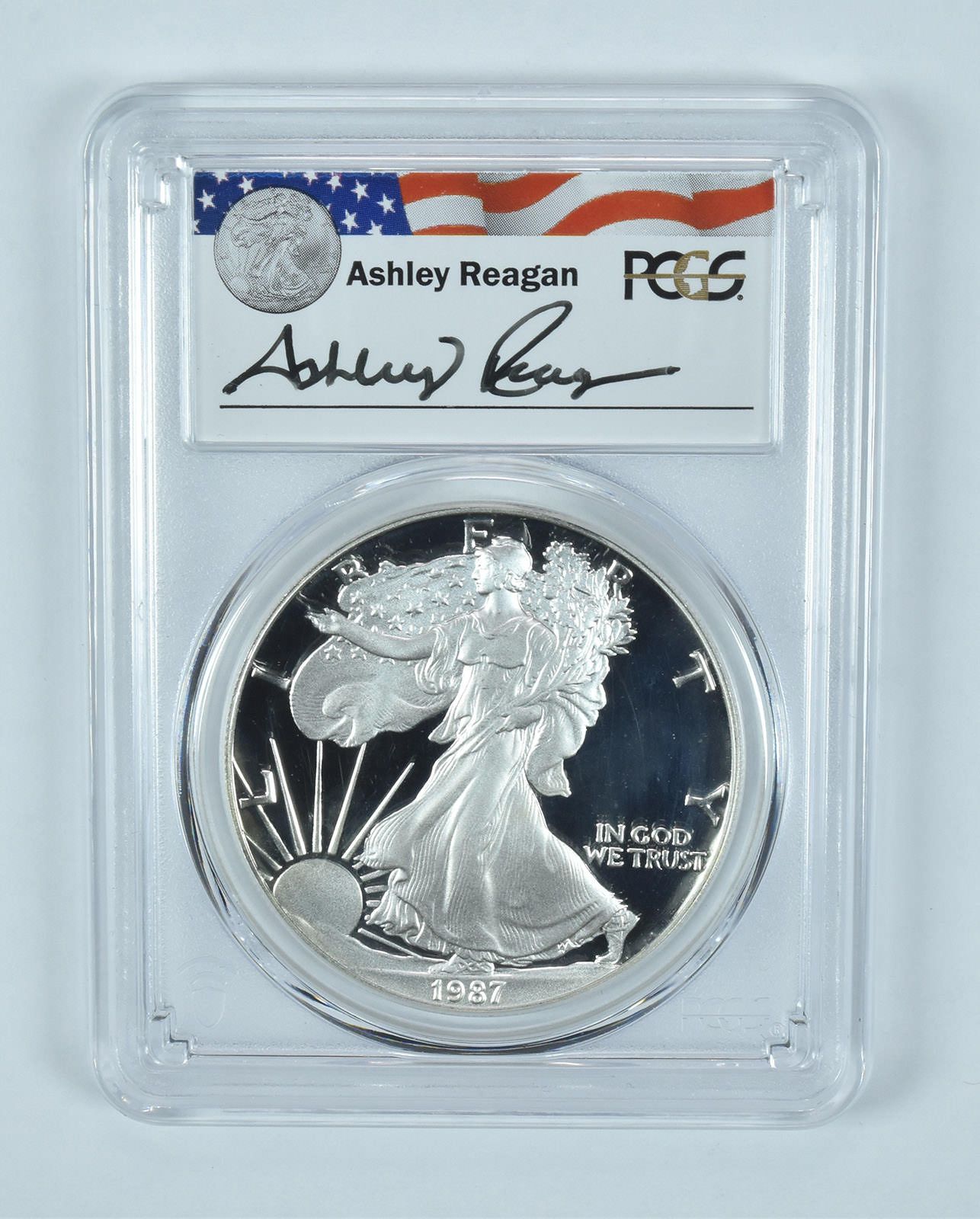 1987-S アメリカン シルバー イーグル アシュリー・レーガン サイン