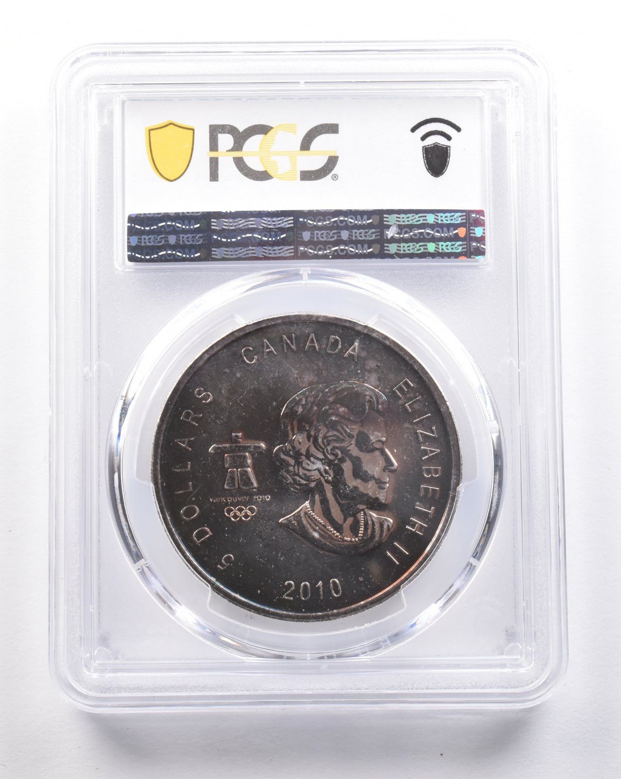 2010年 カナダ 5ドル銀貨 バンクーバーオリンピック ホッケー MS65